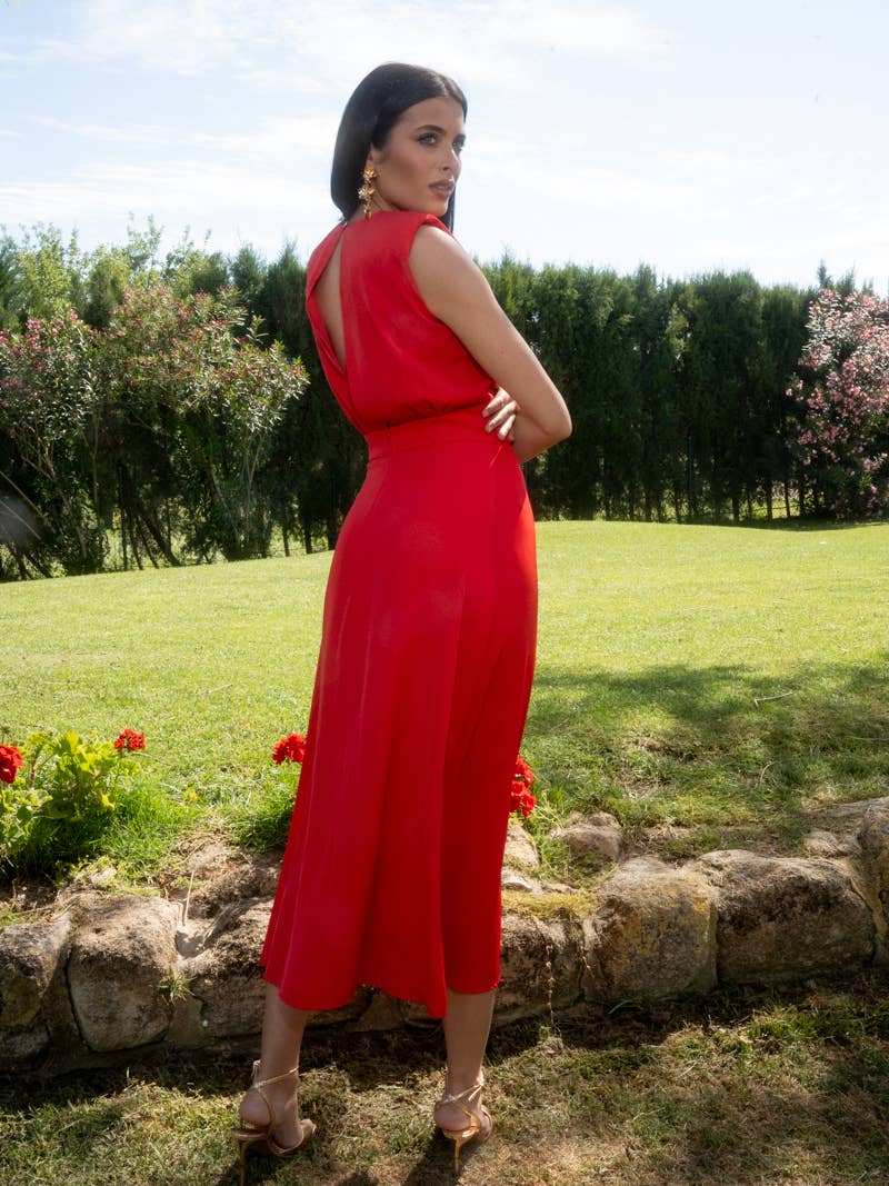 Vestito Adana in crepe per invitare a matrimoni ed eventi