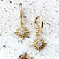 Orecchini di sole, cristallo, celeste, boutique, salone, alla moda