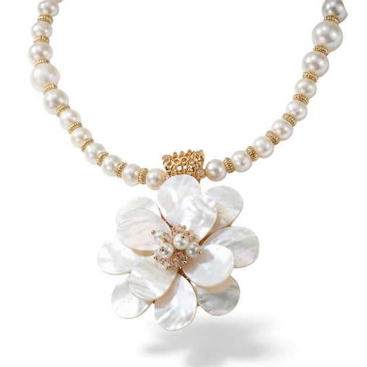 Collana con Fiore in Madreperla | Gioielli di Tendenza Costiera